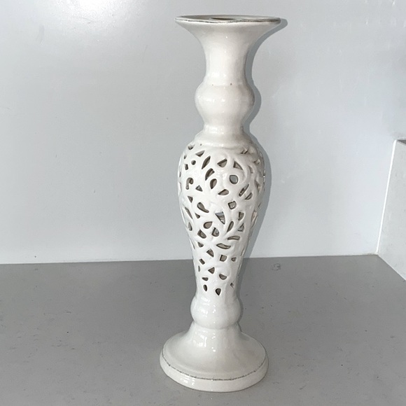 Studio Home White Home Candle Holder, White, Height - Picture 4 of 8